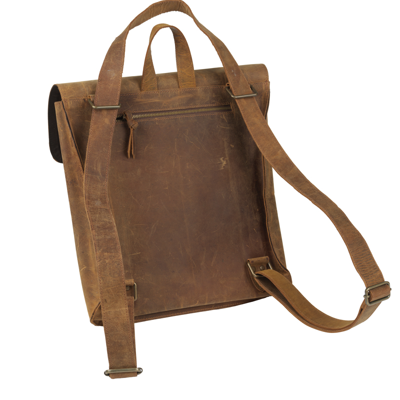 Distressed leather backpack 2